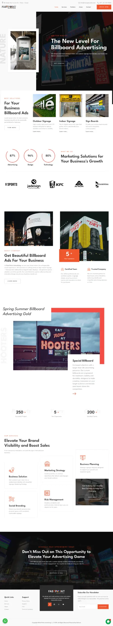 Full-page Design Boards website design