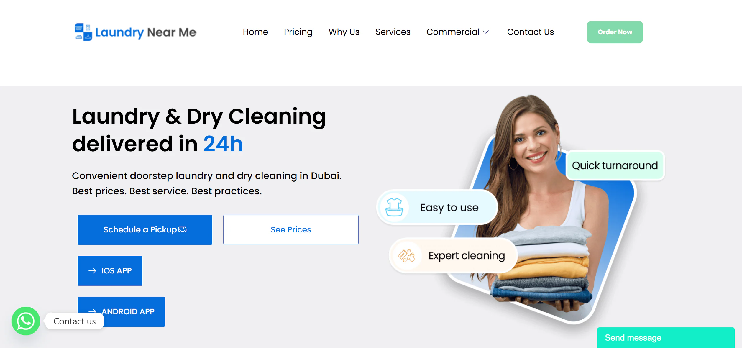 Laundry Near Me website design