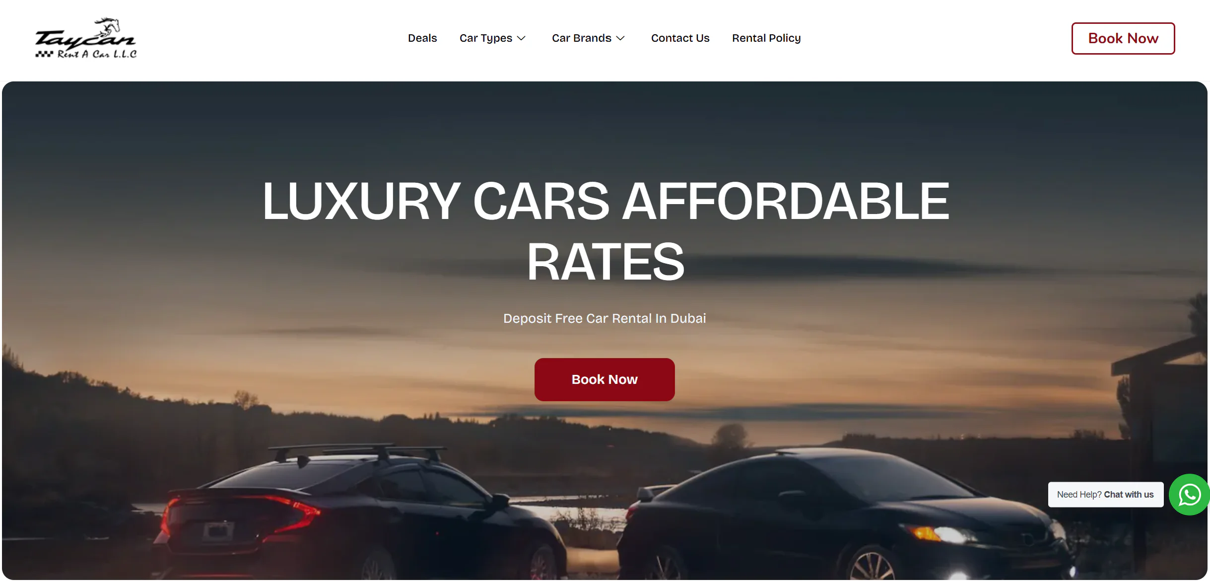 Luxury Car Rental website design